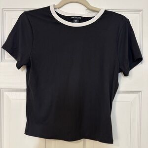 Athleta Ribbed Shortsleeve Top
